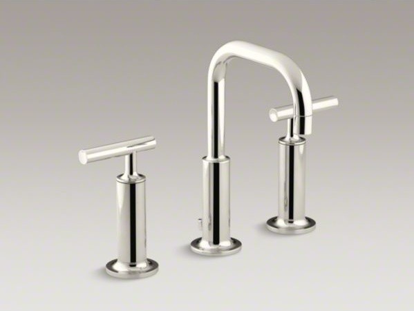 ... faucet with high lever handles and low contemporary-bathroom-faucets