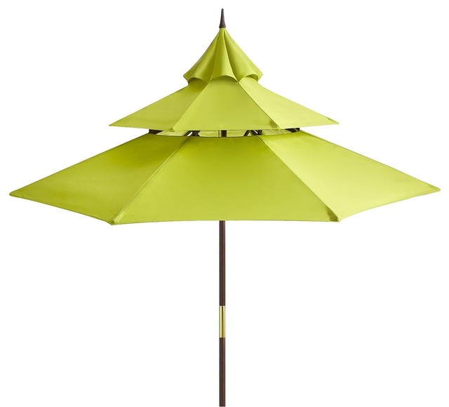 Citron Pagoda Umbrella Eclectic Outdoor Umbrellas other metro