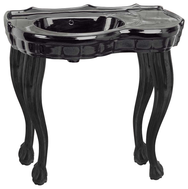 Pedestal Sinks Black Southern Belle 4 Provincial Leg Centerset modern ...