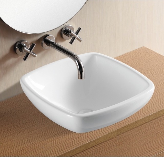 ... Ceramic Vessel Bathroom Sink by Caracalla contemporary-bathroom-sinks