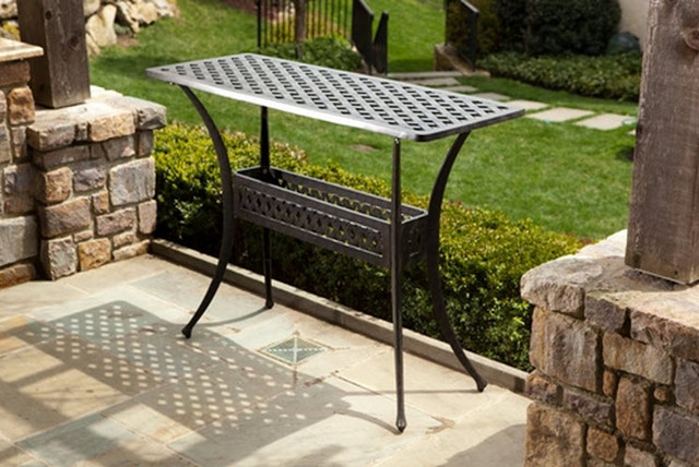 Alfresco Home Cast Aluminum Outdoor Sideboard Console Table