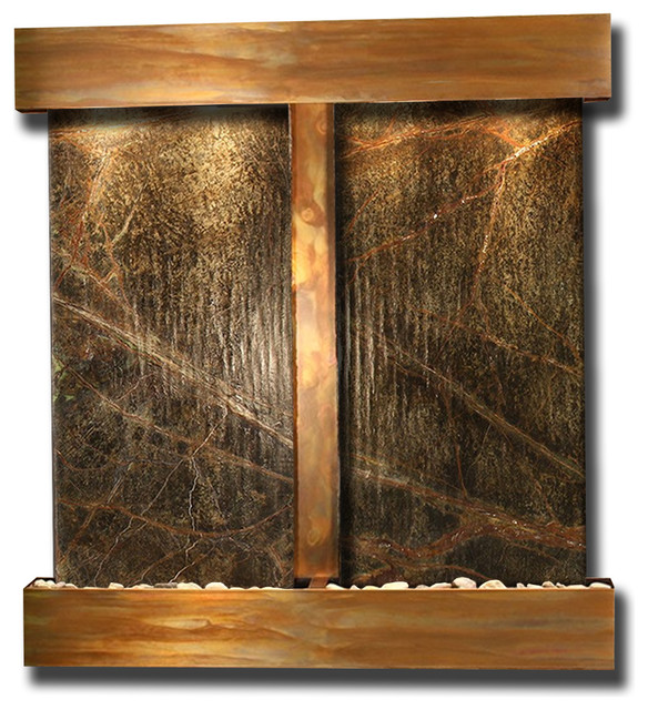 aspen falls wall fountain rustic copper rainforest green aspen falls wall fountain rustic copper rainforest green