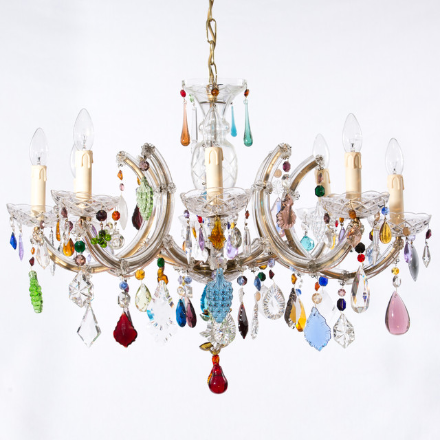 Multi Coloured Chandelier Eclectic Chandeliers london by The