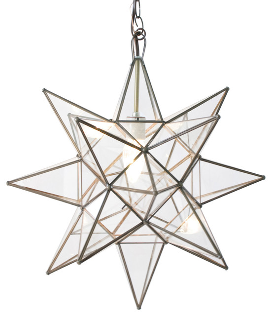 Worlds Away Star Clear Glass XLarge Chandelier modernchandeliers