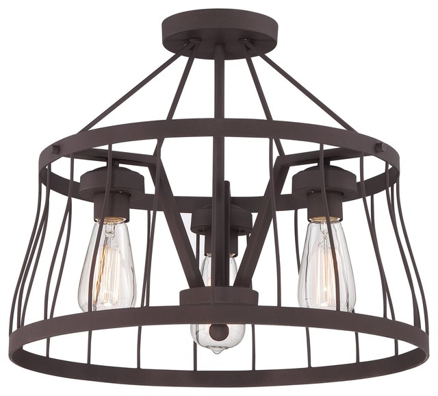 Designers Fountain Brooklyn Transitional XZB11868 Farmhouse Flush