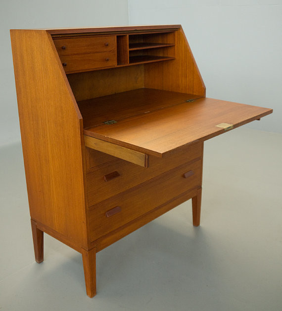 Mogensen Danish Modern Teak Secretary by Vintage Danish Modern