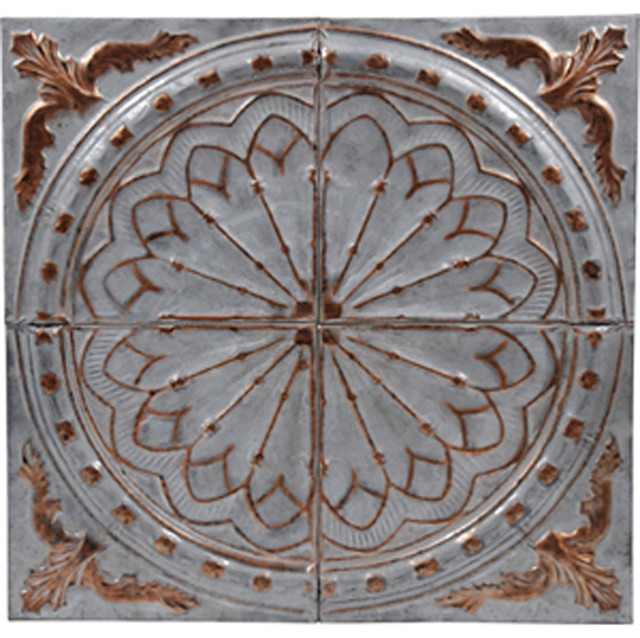 Courtland Tin Wall Plaque 24"x24" Mediterranean Home Decor