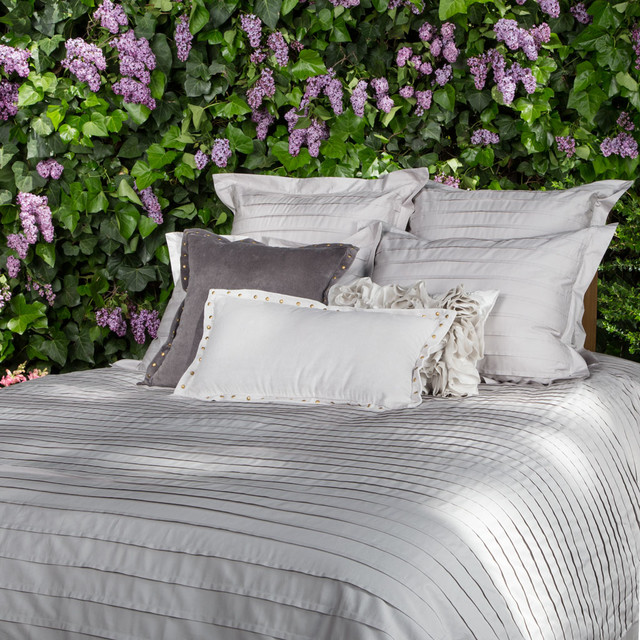 Elegant Dove Gray Bedding Set, The Cortland Duvet Cov Modern Duvet