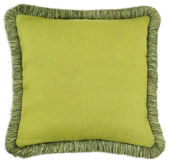 Custom Fringed Square Pillow - Traditional - Decorative Pillows