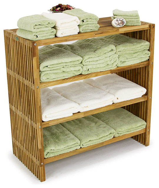 Westminster Teak Towel Shelf Modern Bathroom And Shelves