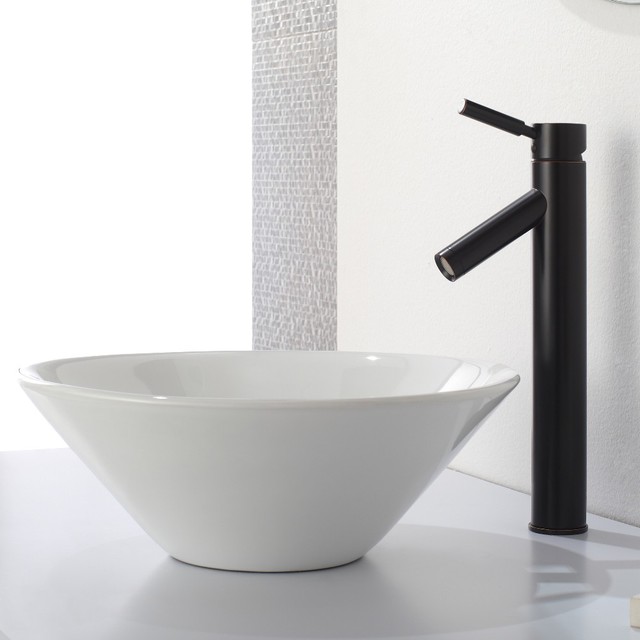 Kraus Glass Vessels & Bathroom Faucets - Contemporary - Bathroom Sink ...