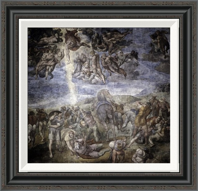 The Conversion Of Saul Framed Canvas Giclee By Michelangelo 22 X22