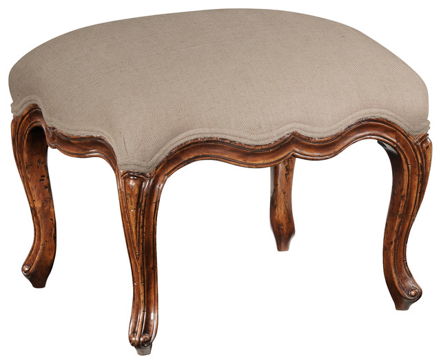 Jonathan Charles Small French Provincial Walnut Footstool 493892
