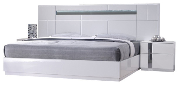 Palermo 5-Piece Bedroom Set With Mirrored Accents, Queen ...