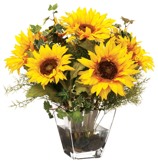 Sunflower Silk Centerpiece Contemporary Artificial Flower