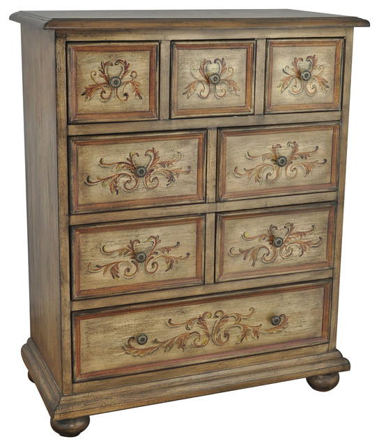 Alexandria 4Drawer Tall Chest Farmhouse Accent Chests And