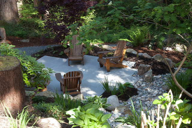 Informal Patio Sitting Area - Rustic - Landscape - vancouver - by Take ...