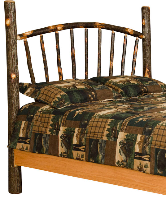 Rustic Hickory Sunburst Bed, Full Size, King, Headboard Only Rustic