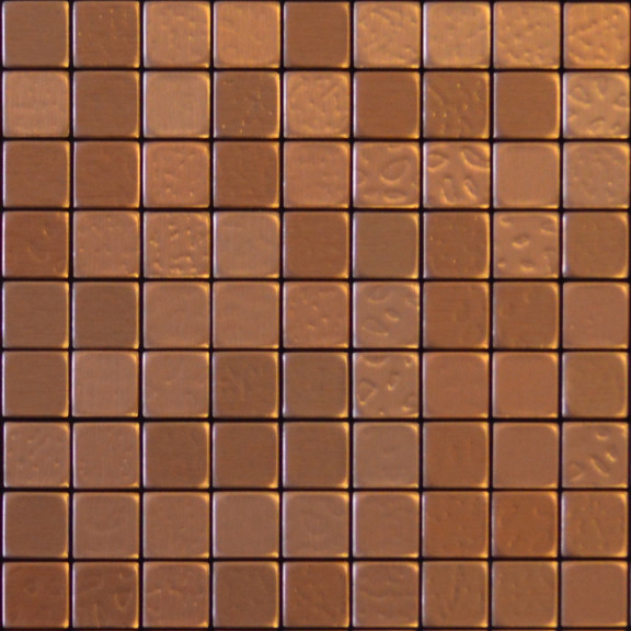 FLEXIPIXTILE Peel and Stick Backsplash Tile, "Copper Coin", Sample