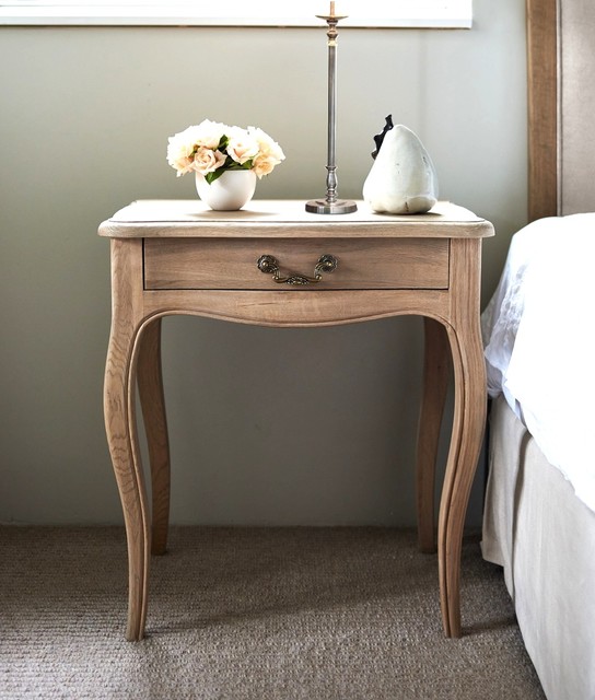 French Style Bedside Table Oak Traditional Nightstands And Bedside Tables other metro