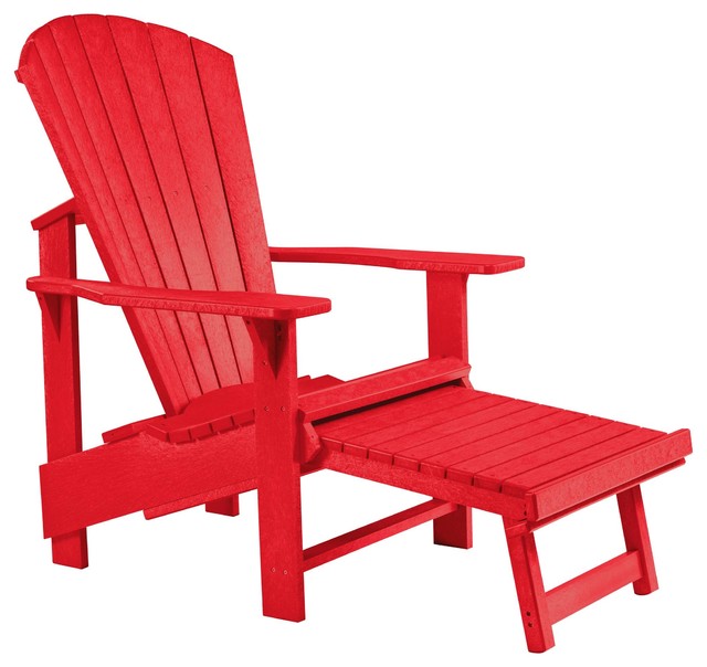 C.R. Plastics Adirondack Upright In Red - Contemporary - Adirondack