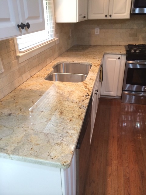 Updating White "Builder Grade" Kitchen Cabinets - Traditional - atlanta