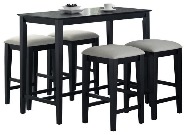 black counter height kitchen table set