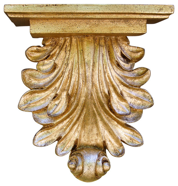 Acanthus Bracket, Gold Leaf Traditional Brackets by CPI