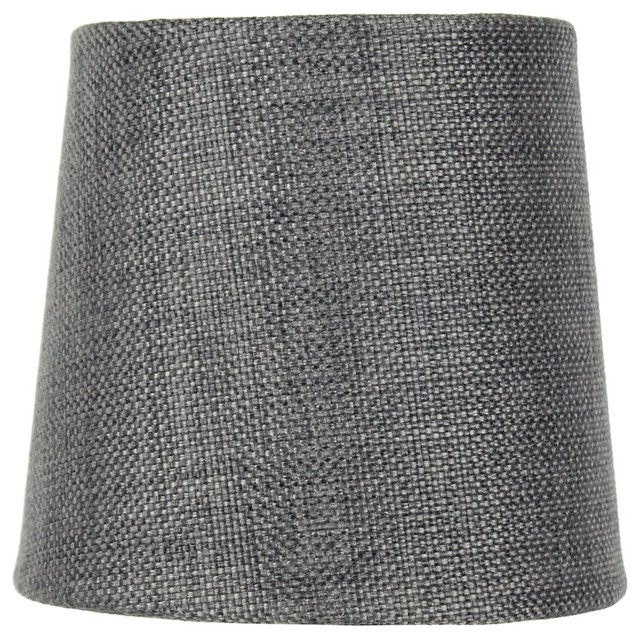 Granite Gray Burlap Drum Shade Contemporary Lamp Shades by LampsUSA