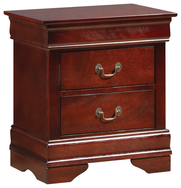 Glory Furniture Nightstand, Cherry Traditional Nightstands And