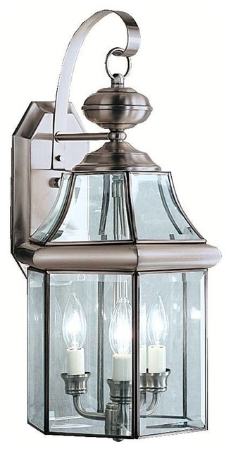Kichler Embassy Row Outdoor Wall Mount Light Fixture in Antique Pewter - Traditional - Outdoor ...