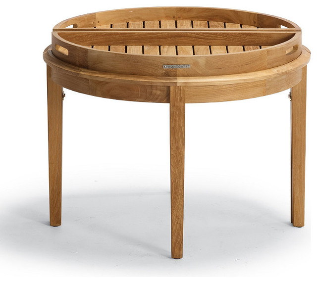 Set of Two Cassara Half Moon Tables Contemporary Garden Side Tables