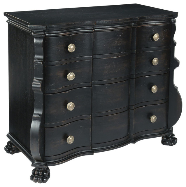 Umbrian Chest in Aged Black Transitional Accent Chests And