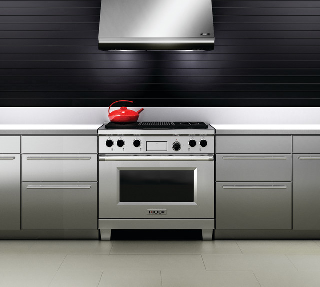 Wolf 36" Wall Mount Canopy Range Hood, Stainless Steel PW362210 Range Hoods And Vents los