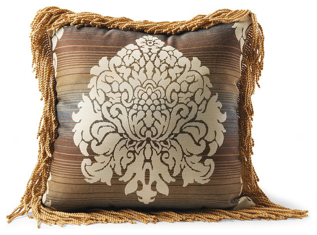 Rowan Cinnabar Square Outdoor Throw Pillow - Traditional - Outdoor Cushions And Pillows - by ...