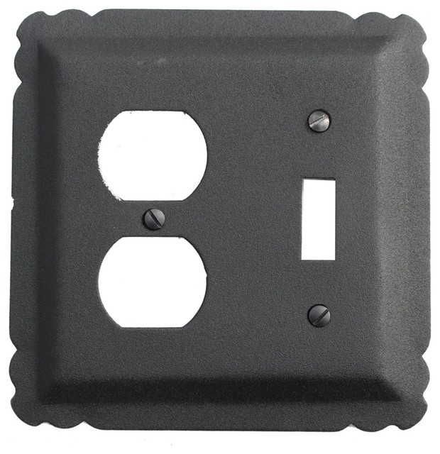 Switchplate Black Wrought Iron Toggle/Duplex Transitional Switch