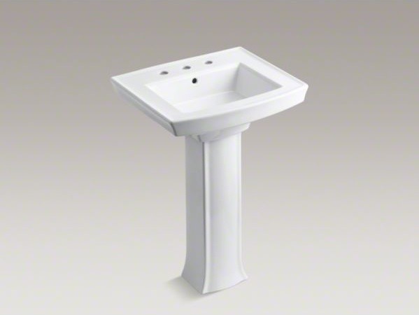 KOHLER Archer(R) pedestal bathroom sink with 8