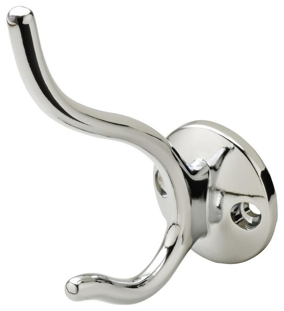Coat Hook in Polished Chrome (Set of 10) Contemporary Wall Hooks