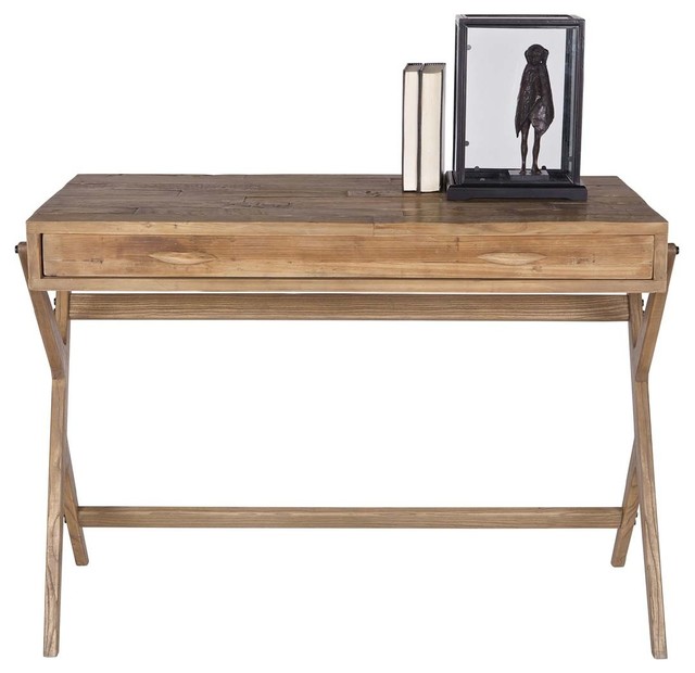 Bureau Bois Massif Scandinave : Bureau vintage en bois Woodlands Couleur Bois massif scandinave-meuble Bureau Bois Massif Scandinave : Bureau vintage en bois Woodlands Couleur Bois massif scandinave-meuble