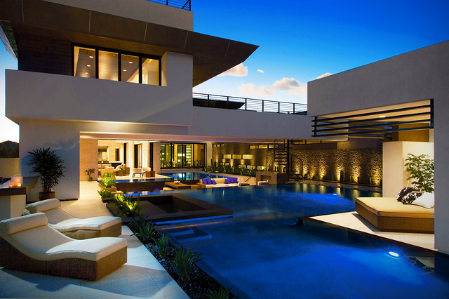 Marquis Seven Hills - Las Vegas - Designed by Blue Heron Living contemporary pool - http://omega.omega-products.com/