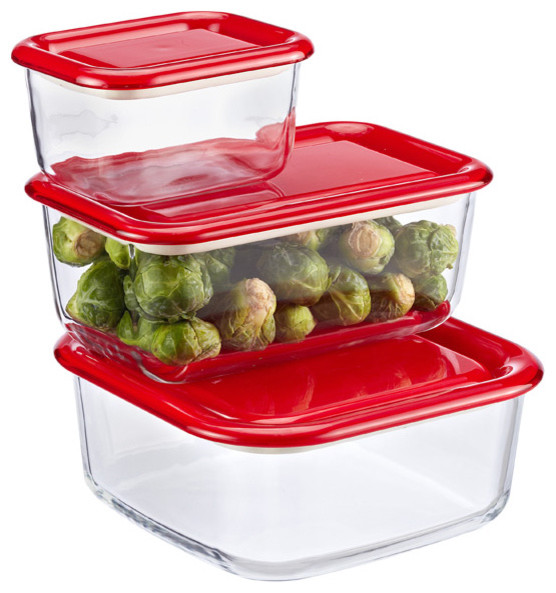 Candy Apple Glass Containers Contemporary Food Storage Containers