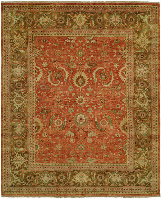 Harounian Mahal MJ15, Rust, Brown, 12' x 18' Rug Traditional Area
