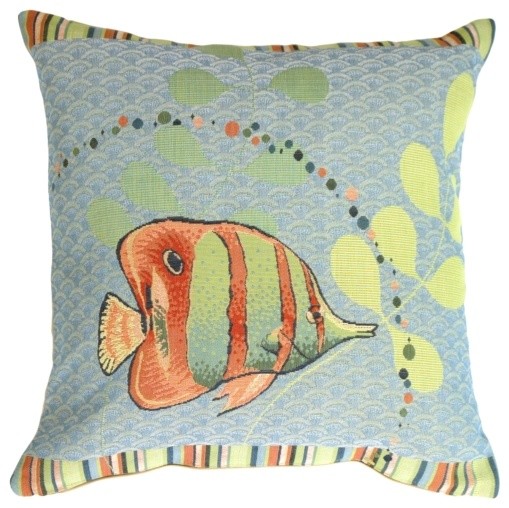 Pillow Decor - Tropical Fish French Tapestry Throw Pillow - Decorative Pillows - by Pillow Decor ...