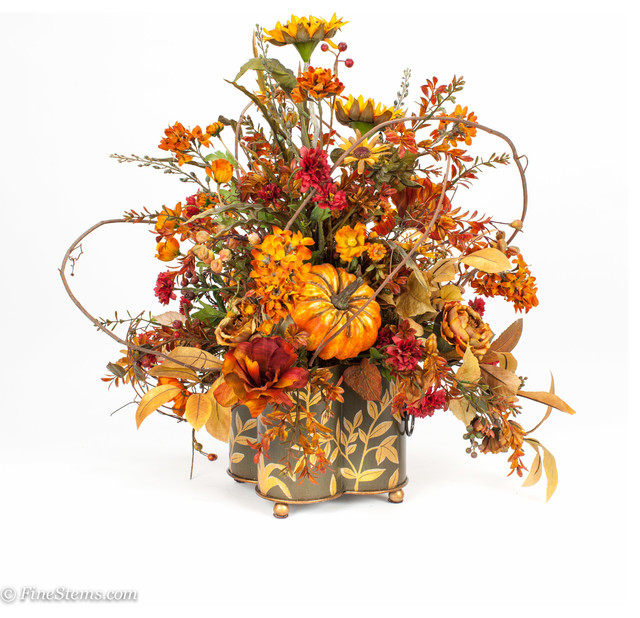 Custom silk fall floral arrangement Traditional Artificial Flower