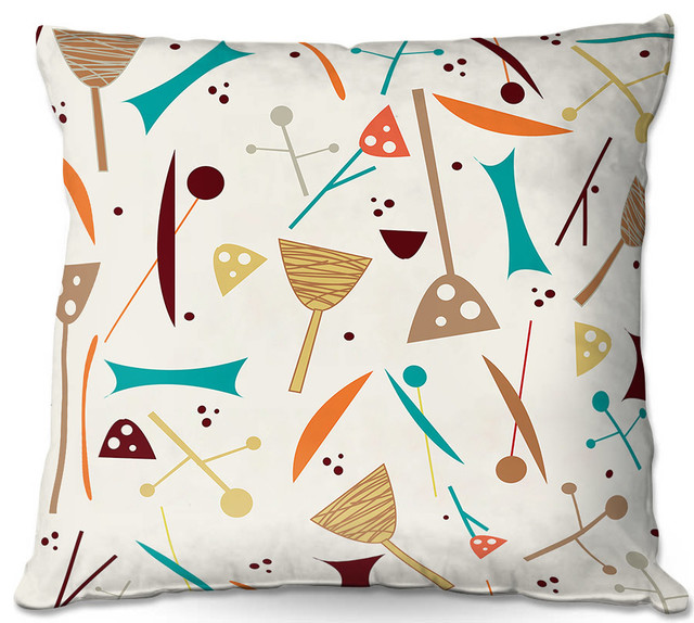 DiaNoche Outdoor Pillows by Nika Martinez Mid Century Hero Cream - Midcentury - Outdoor Cushions ...