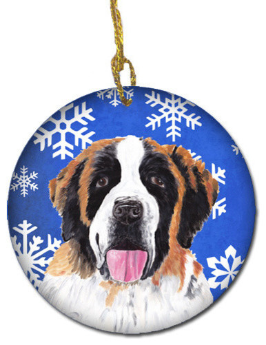 saint bernard christmas yard decoration