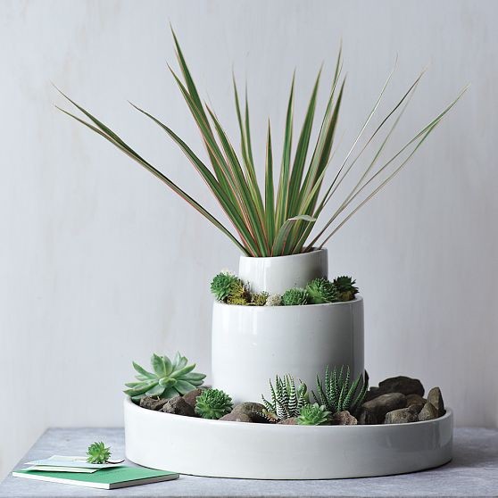 Shane Powers Cut Clay Cylinders + Glass Dome West Elm Modern