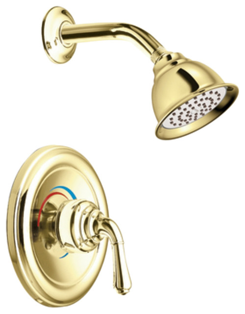 Moen T2444EPP Polished Brass Shower Valve Trim, 1Handle 1Function
