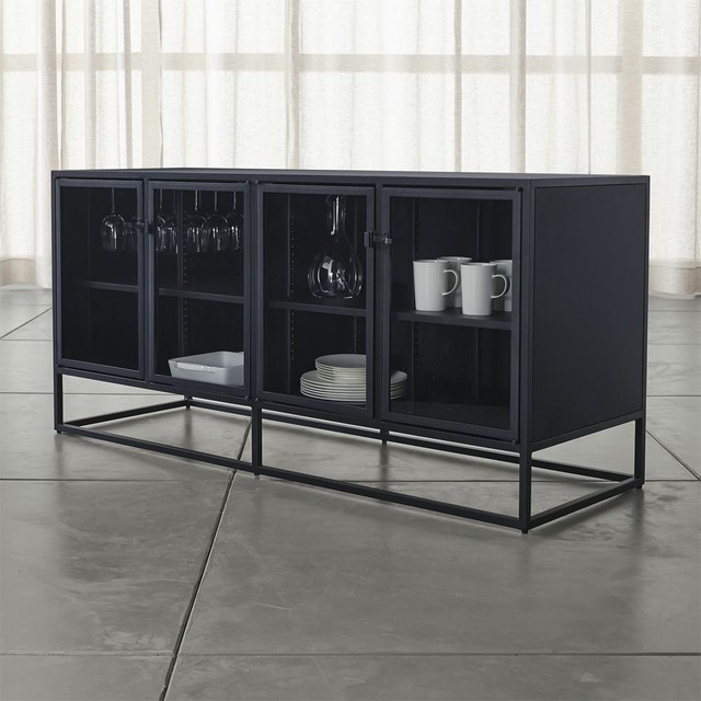 Casement Black Large Sideboard contemporarybuffetsandsideboards