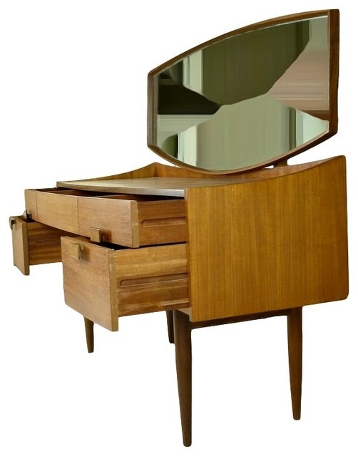 Kofod Larsen Vanity Mid Century Modern Teak Danish Midcentury